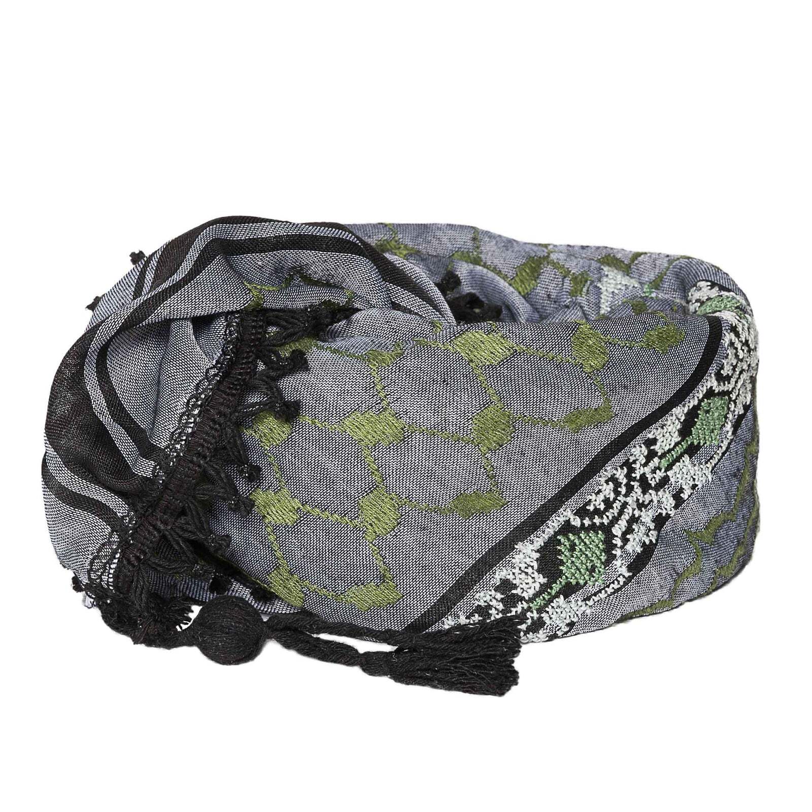 KEFFIYEH - 4 SHADES ON GREY