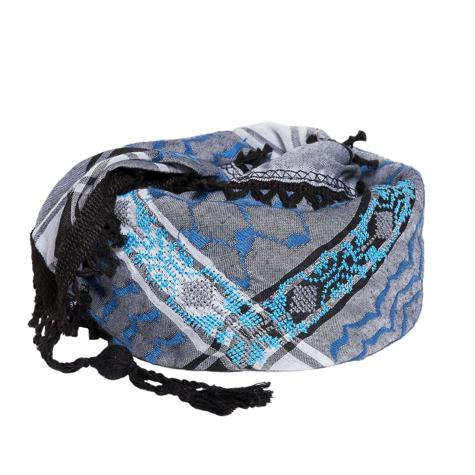 KEFFIYEH - 4 SHADES ON GREY