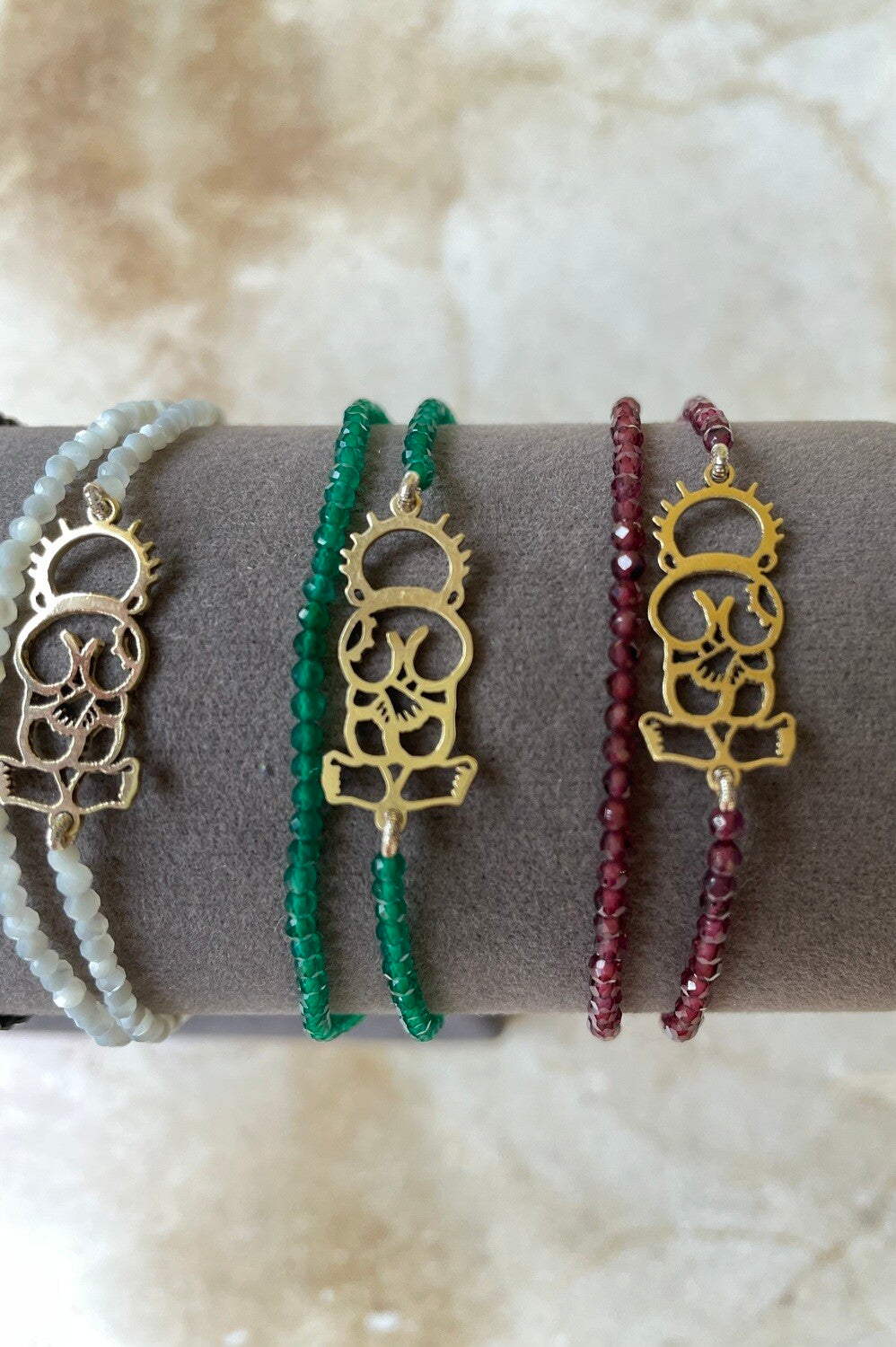 Handala Gold Bracelet - Stone