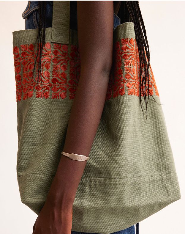 KHAKI CANVAS BAG - SINEAD Orange