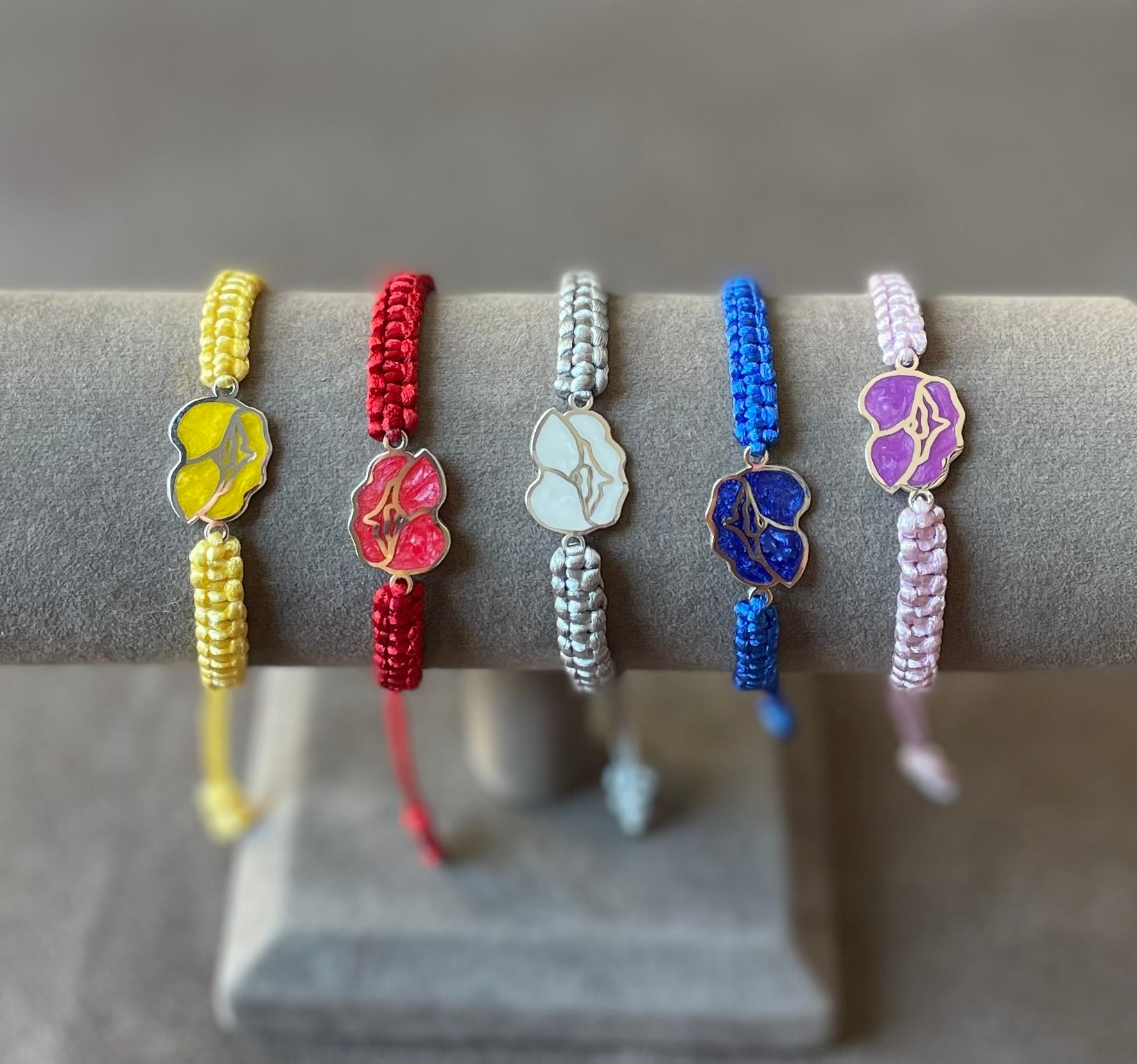 Poppy Flower Silver Bracelet