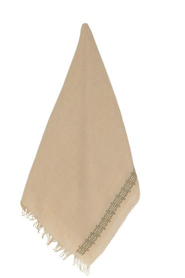 BEIGE LINEN SHAWL IBRAHIM & HANA ROSE