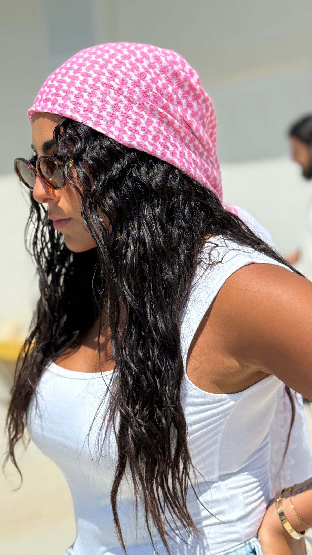 COTTON KEFFIYEH - PINK
