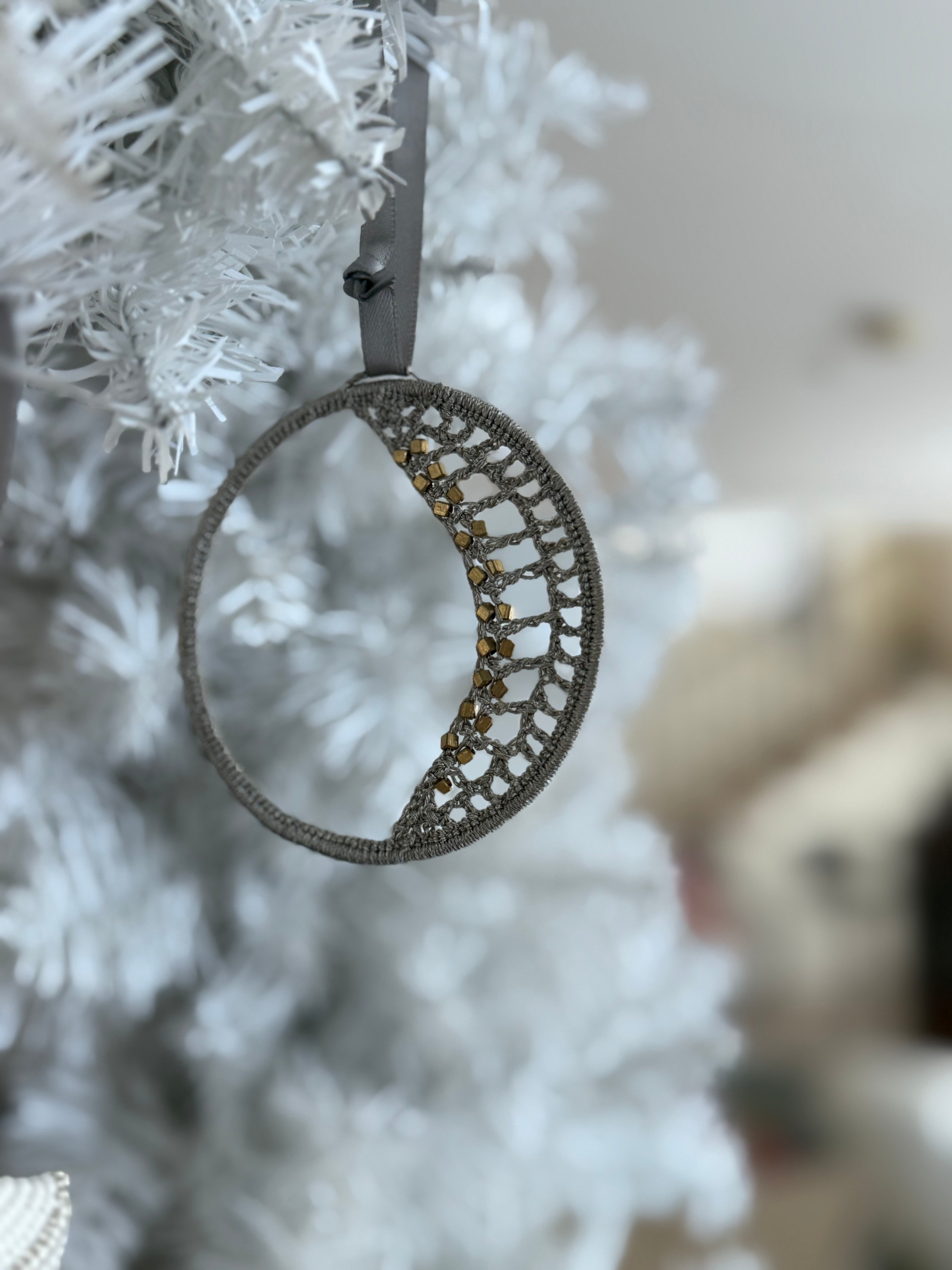 Silver Moon Ornament