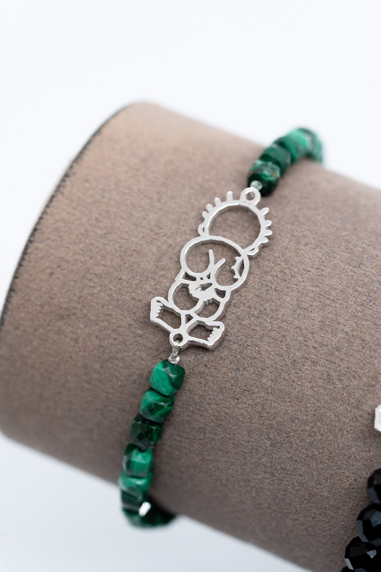 Handala Silver Bracelet - Stone