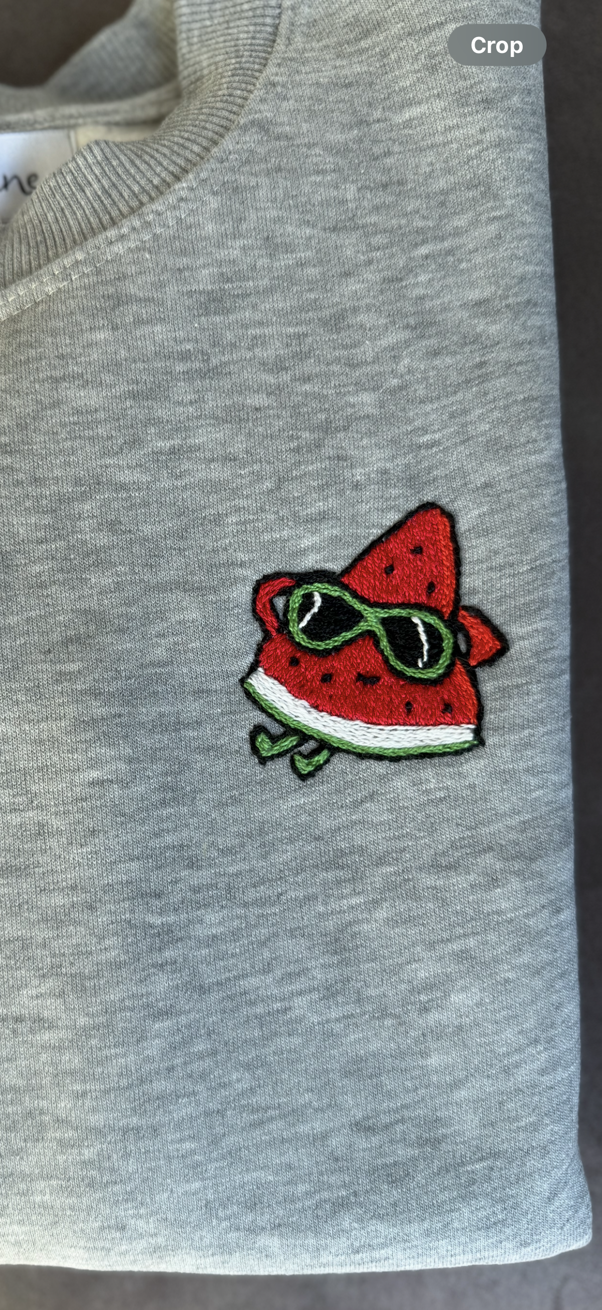 Kids Hand Embroidered Sweatshirt - Grey