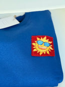 Kids Hand Embroidered Sweatshirt - Blue