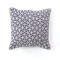 غطاء وسادة من الكتان والقطن سلطان هان® - أزرق داكن