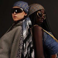 KEFFIYEH - 4 SHADES ON GREY