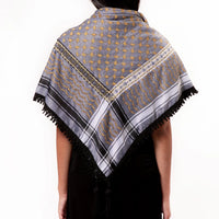 KEFFIYEH - 4 SHADES ON GREY