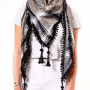 KEFFIYEH - 4 SHADES ON GREY