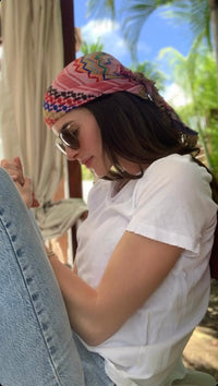 Mini Multicolor Grey Keffiyeh – Hand-Embroidered SEP Design with Pom-Pom Corners, Lightweight Scarf