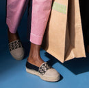 Linen Espadrilles- Beehive Black