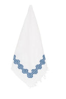 WHITE LINEN SHAWL SQUARE