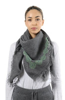 GREY LINEN SHAWL SQUARE