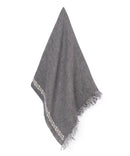 GREY LINEN SHAWL WAVES