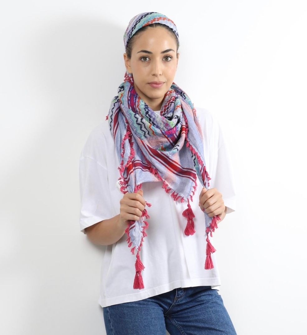 MULTICOLORED COTTON KEFFIYEH