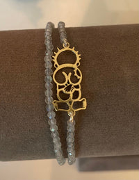 Handala Gold Bracelet - Stone