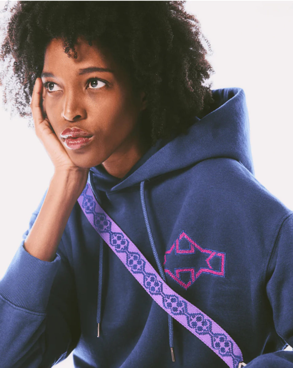 LEATHER BAG STRAP - HAND EMBROIDERED