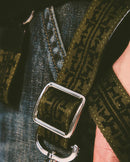 LEATHER BAG STRAP - HAND EMBROIDERED