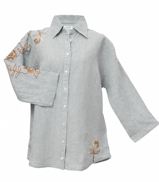 GREY LINEN SHIRT