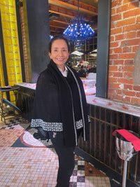 BLACK CASHMERE PONCHO