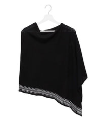 BLACK CASHMERE PONCHO