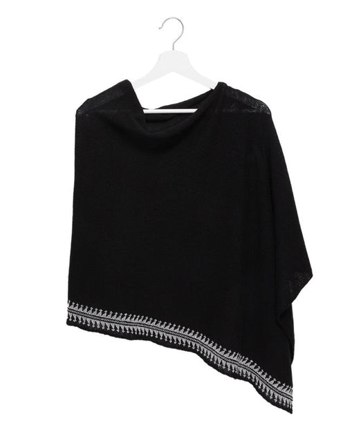 BLACK CASHMERE PONCHO
