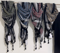 KEFFIYEH - 4 SHADES ON GREY