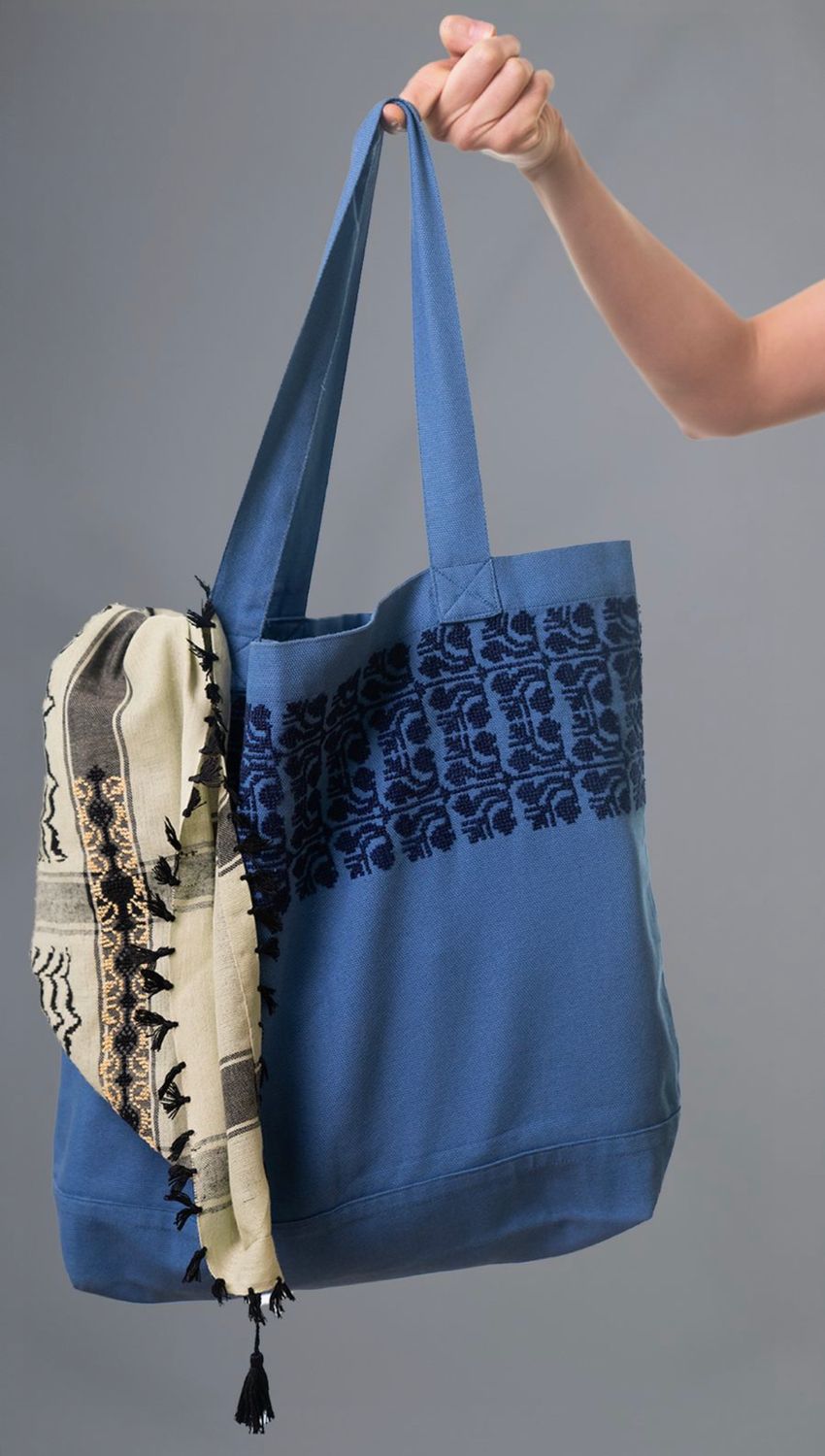 BLUE CANVAS BAG - SINEAD