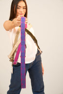 LEATHER BAG STRAP - HAND EMBROIDERED