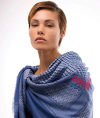 MERINO WOOL & SILK KEFFIYEH SHAWL