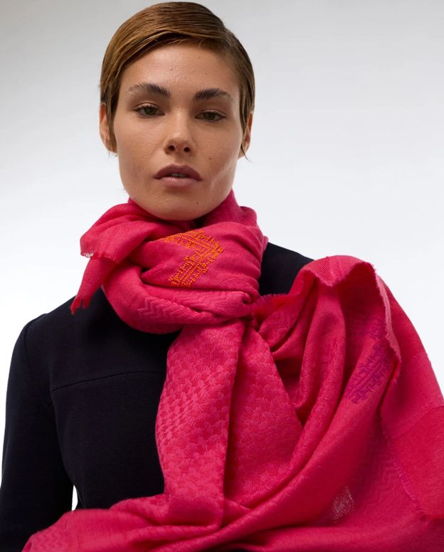 MERINO WOOL & SILK KEFFIYEH SHAWL
