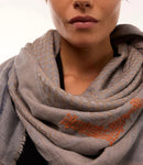 MERINO WOOL & SILK KEFFIYEH SHAWL