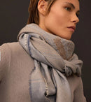 MERINO WOOL & SILK KEFFIYEH SHAWL