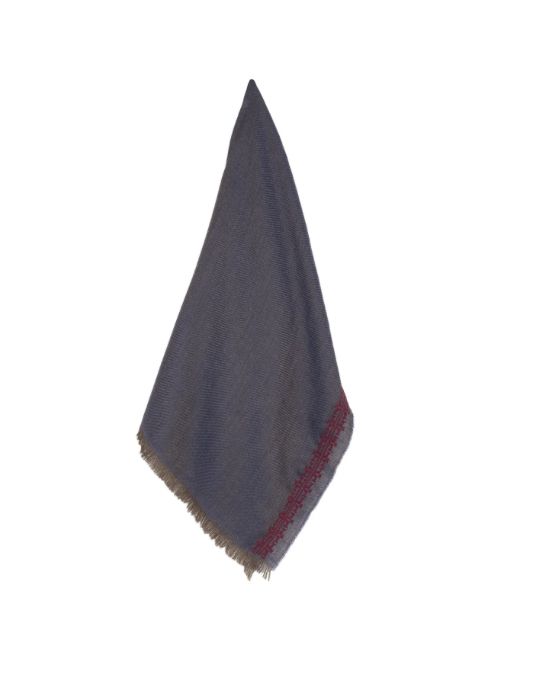 BLUE CASHMERE & SILK SHAWL