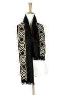LINEN SCARF ALHAMBRA - BLACK
