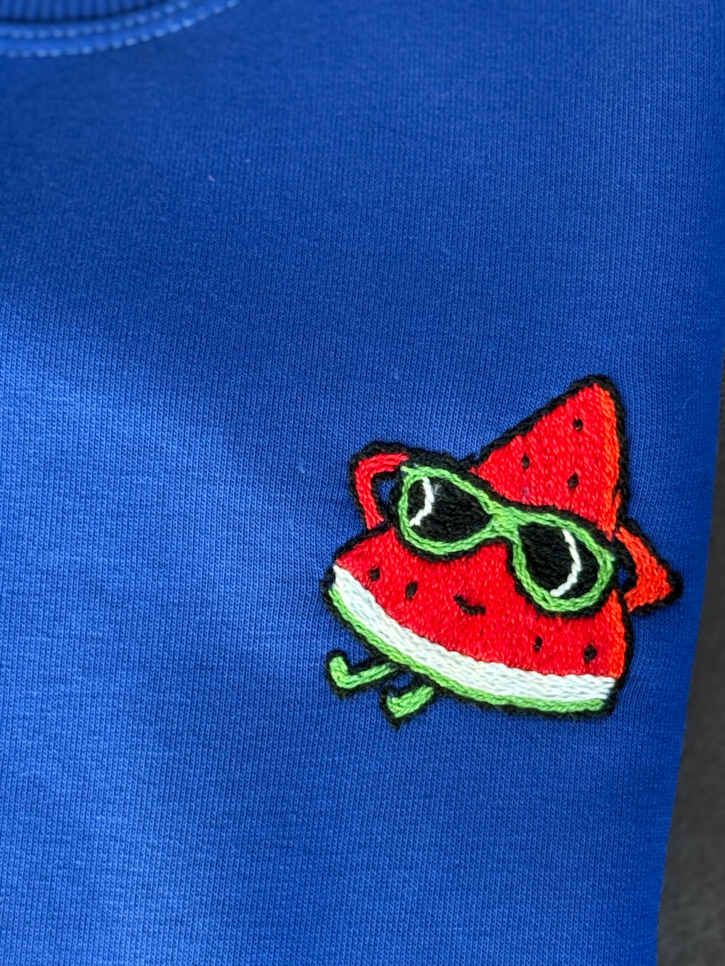 Kids Hand Embroidered Sweatshirt - Blue