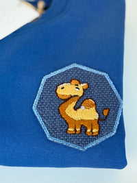 Kids Hand Embroidered Sweatshirt - Blue