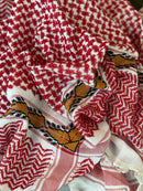 COTTON KEFFIYEH - RED - FLAME