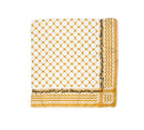GOLD & WHITE SILK KEFFIYEH SCARF