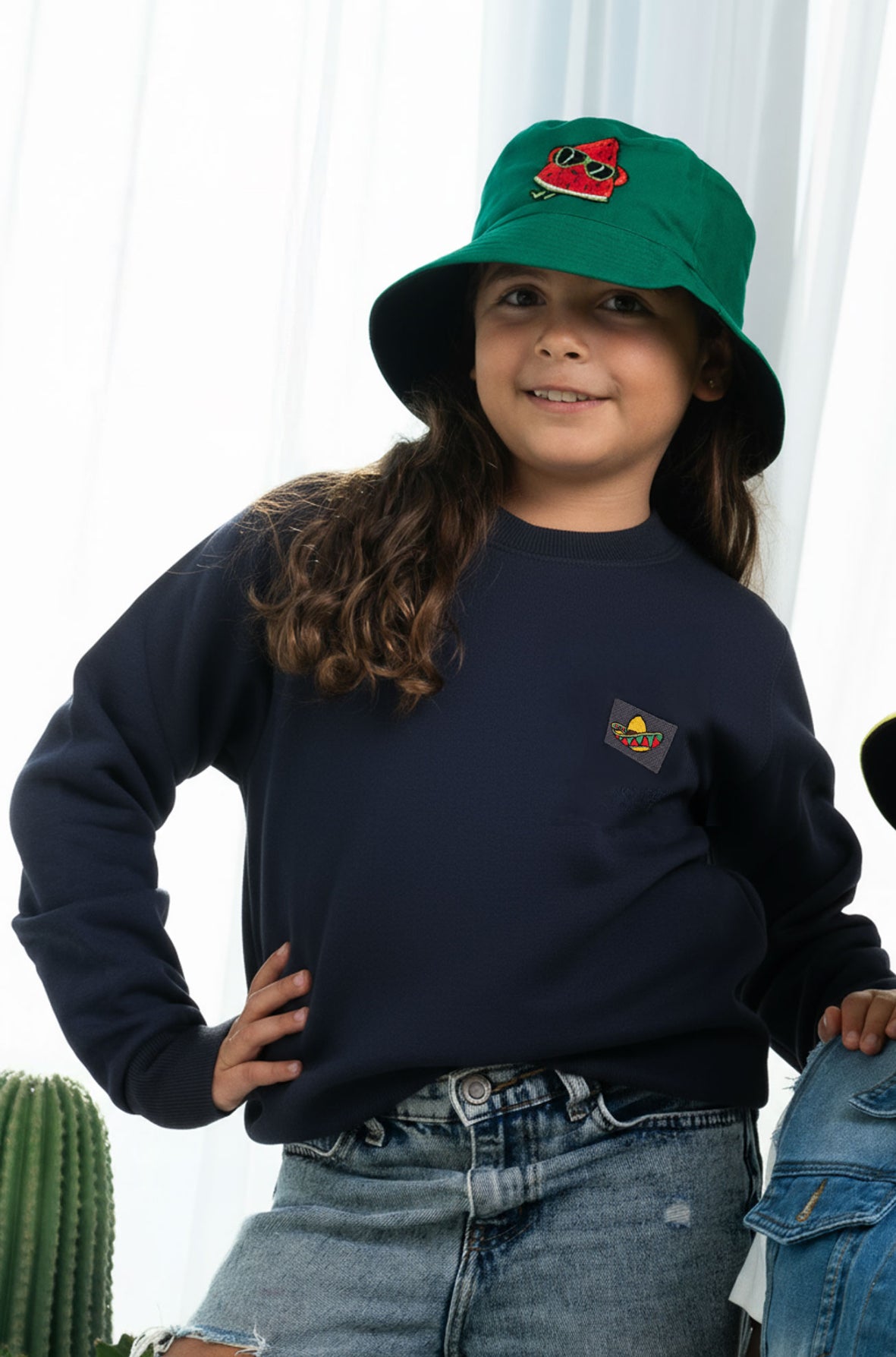 Kids Hand embroidered Sweatshirt - Navy