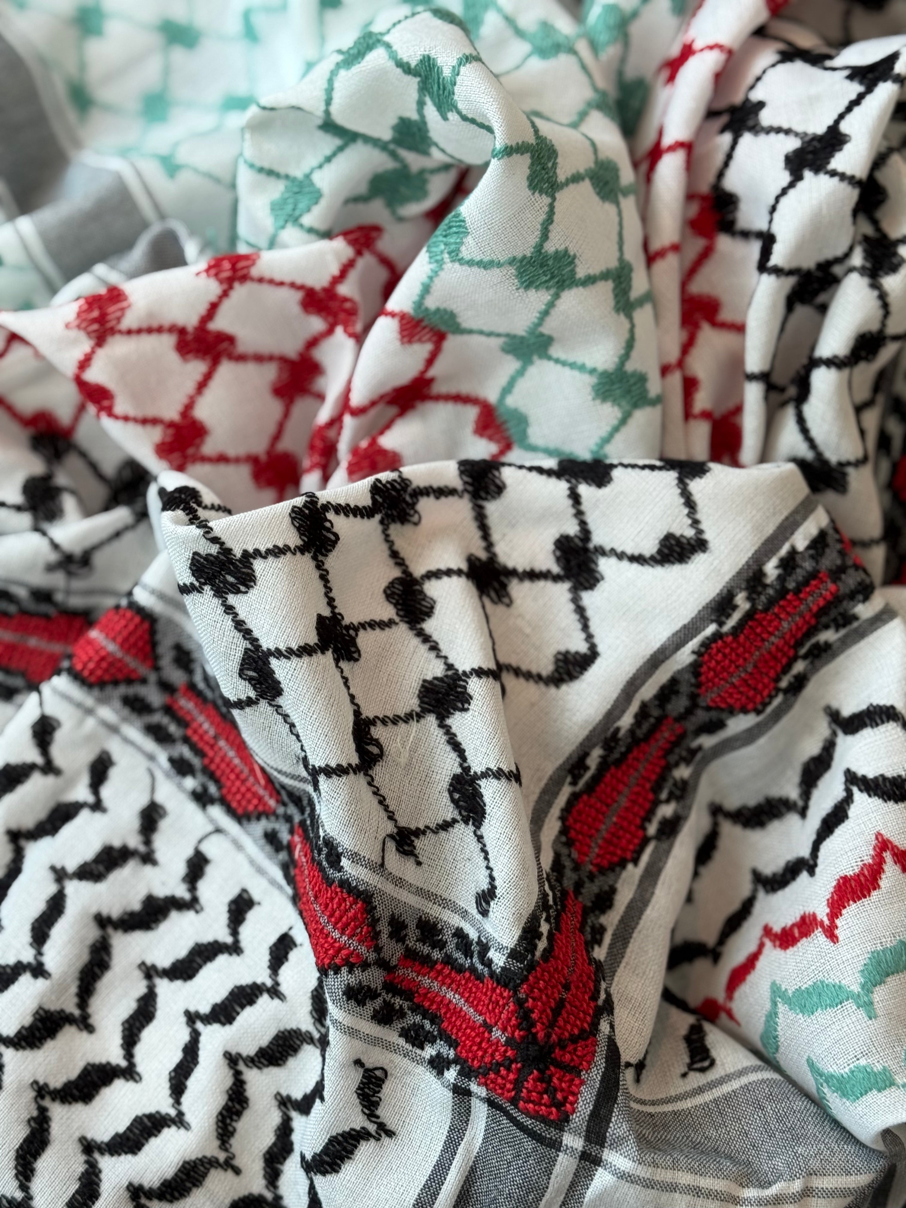 KEFFIYEH PALESTINIAN FLAG Cotton