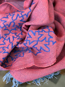 RED LINEN SHAWL SULTAN HAN