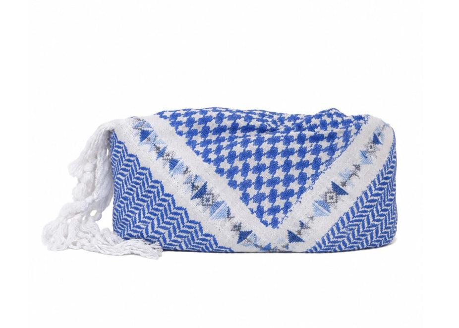 KEFFIYEH BLUE SADU BEDUIN - Cotton