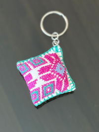 Hand-Embroidered Keychains