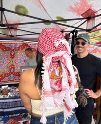 COTTON KEFFIYEH - RED - FLAME