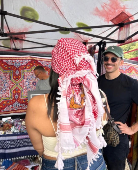 COTTON KEFFIYEH - RED - FLAME