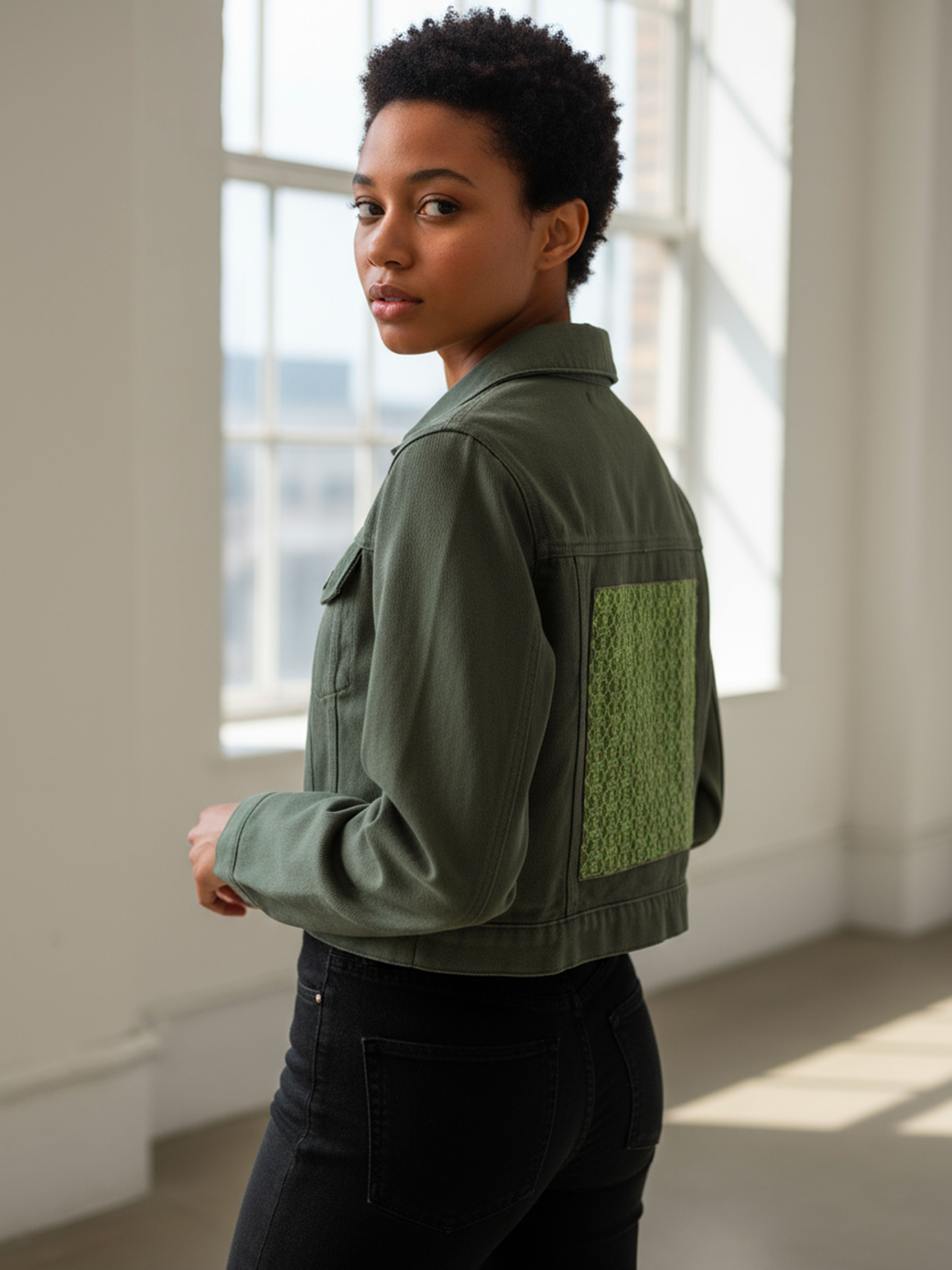 Denim Jacket - Khaki