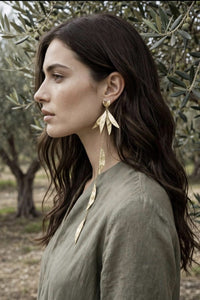 Olive Leaves Earring